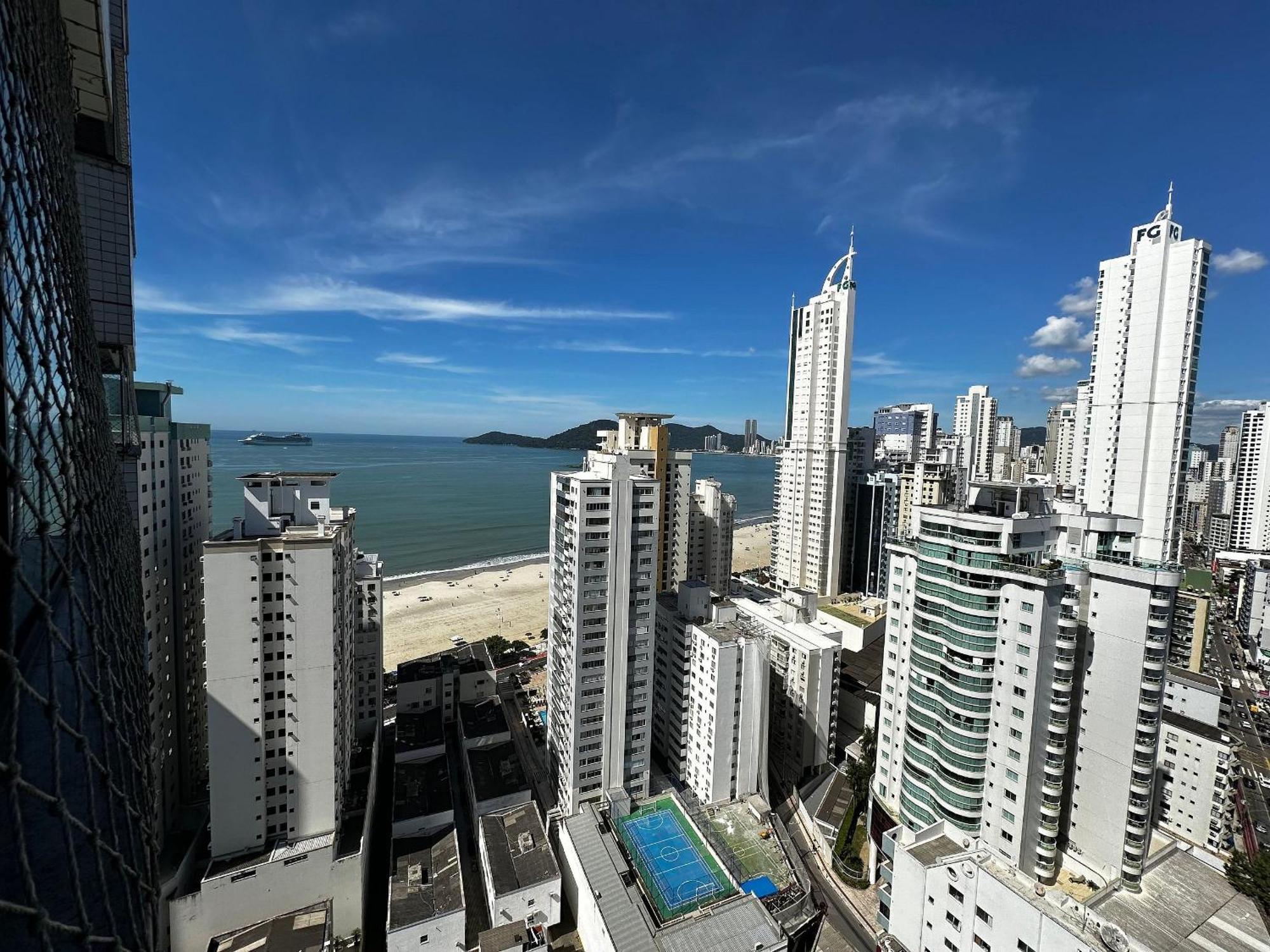 Ct01- Vista Mar| Telas Protecao| Churrasq, Garagem Balneário Camboriú Εξωτερικό φωτογραφία